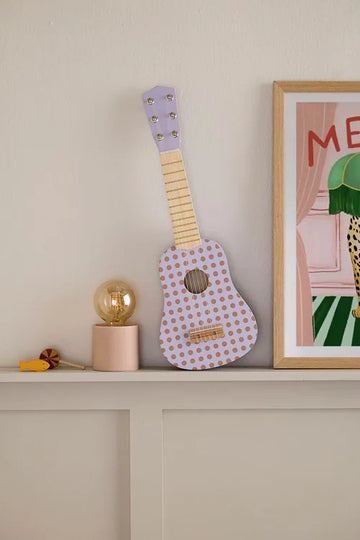 Gitaar - Lila met stippen